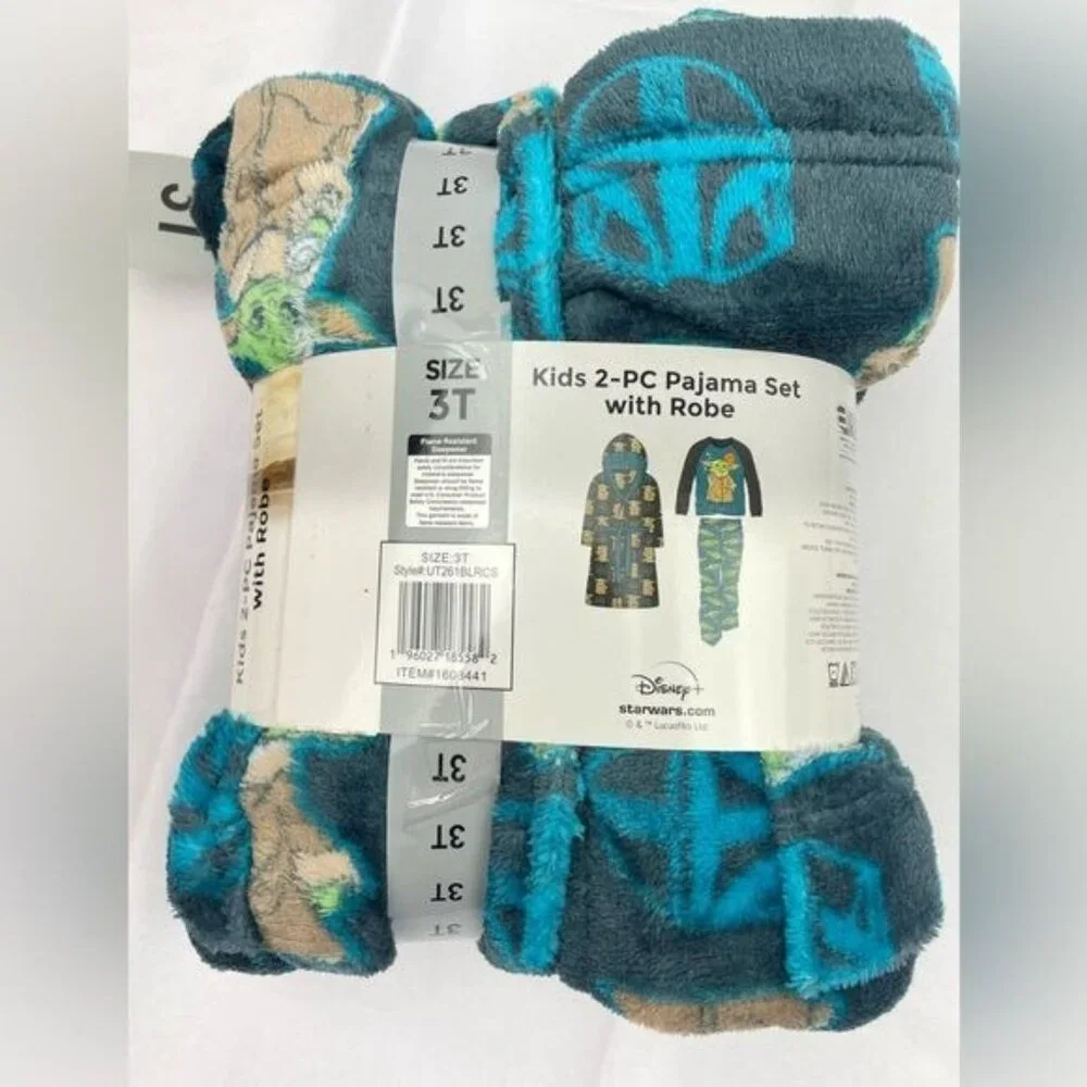 DISNEY Star Wars Kids' 2-piece Pajamas with Robe long Sleeve Size 3T